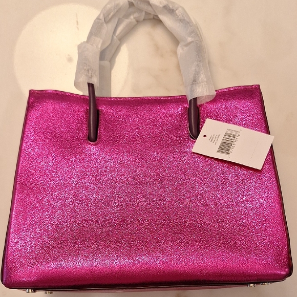 NWT Kate Spade Metallic Pink Tote - Picture 2 of 3